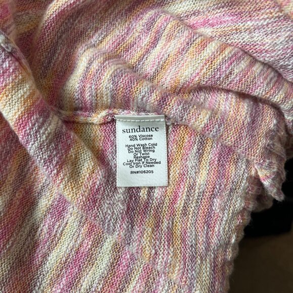 Sundance Cardigan women's M heathered pink orange lace knit - Picture 5 of 8